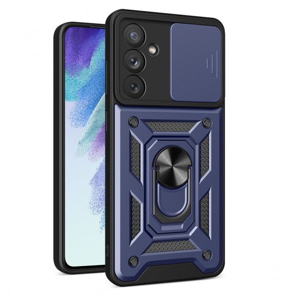 Hybrid Armor Camshield-fodral till Samsung Galaxy A54 5G pansarfodral med kameraskydd blå