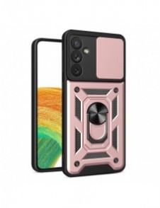 Hybrid Armor Camshield-fodral till Samsung Galaxy A34 5G pansarfodral med kamerafodral rosa