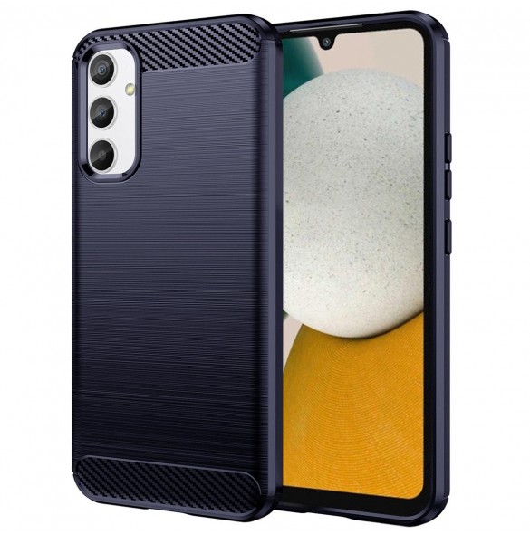 Kolfodral till Samsung Galaxy A34 5G flexibelt silikon kolfodral blå