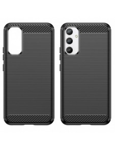 Carbon Case för Samsung Galaxy A04e flexibelt silikon kolfodral svart