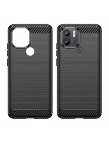 Carbon Case fodral för Xiaomi Redmi A1+ flexibel silikon kolfodral svart