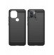 Carbon Case fodral för Xiaomi Redmi A1+ flexibel silikon kolfodral svart