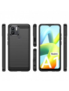 Carbon Case fodral för Xiaomi Redmi A1+ flexibel silikon kolfodral svart