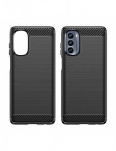 Kolfodral för Motorola Moto G62 5G flexibelt silikon kolfodral svart