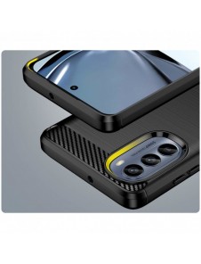 Kolfodral för Motorola Moto G62 5G flexibelt silikon kolfodral svart
