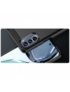 Kolfodral för Motorola Moto G62 5G flexibelt silikon kolfodral svart