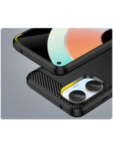 Carbon Case-fodral för Realme 10 flexibel silikon kolfodral svart