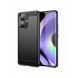 Carbon Case-fodral för Realme 10 Pro flexibel silikon kolfodral svart