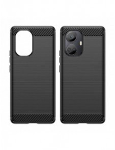 Carbon Case-fodral för Realme 10 Pro+ flexibel silikon kolfodral svart
