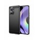 Carbon Case-fodral för Realme 10 Pro+ flexibel silikon kolfodral svart