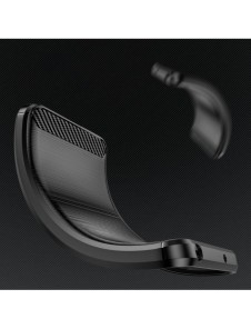 Carbon Case-fodral för Realme 10 Pro+ flexibel silikon kolfodral svart