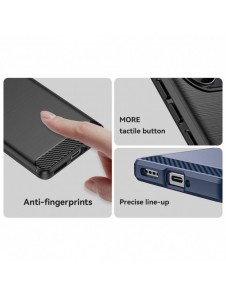 Carbon Case-fodral för Realme 10 Pro+ flexibel silikon kolfodral svart