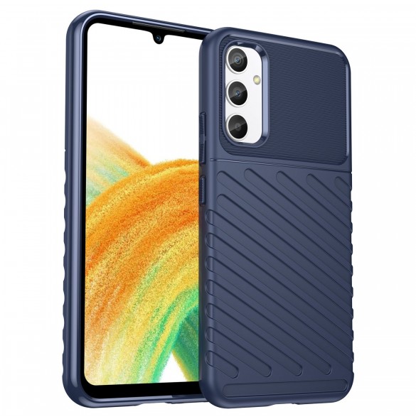 Thunder Fodral för Samsung Galaxy A34 5G silikon pansarfodral blå