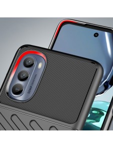 Thunder Fodral till Motorola Moto G62 5G silikon pansarfodral svart
