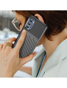 Thunder Fodral till Motorola Moto G62 5G silikon pansarfodral svart