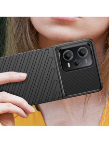 Thunder Case för Xiaomi Poco X5 Pro 5G / Redmi Note 12 Pro silikon pansarfodral svart