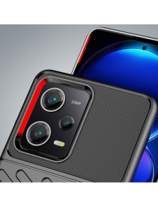 Thunder Case för Xiaomi Poco X5 Pro 5G / Redmi Note 12 Pro silikon pansarfodral svart