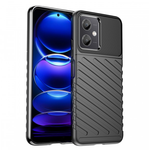 Thunder Case Xiaomi Poco X5 5G / Redmi Note 12 5G silikon pansarfodral svart