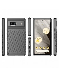 Thunder Case fodral för Google Pixel 7a silikon pansarfodral svart