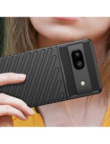 Thunder Case fodral för Google Pixel 7a silikon pansarfodral svart