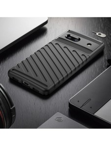 Thunder Case fodral för Google Pixel 7a silikon pansarfodral svart