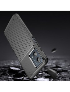 Thunder Case fodral för Motorola Moto G53 silikon pansarfodral svart
