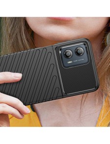Thunder Case fodral för Motorola Moto G53 silikon pansarfodral svart