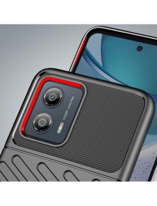 Thunder Case fodral för Motorola Moto G53 silikon pansarfodral svart