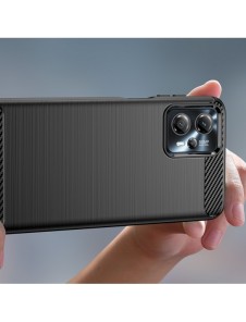 Kolfodral för Motorola Moto G13 flexibelt silikon kolfodral svart