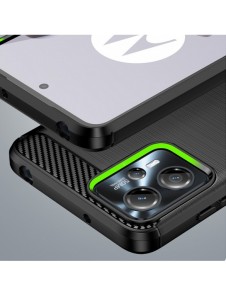 Kolfodral för Motorola Moto G13 flexibelt silikon kolfodral svart
