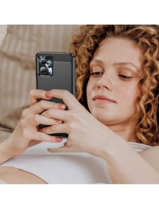Kolfodral för Motorola Moto G13 flexibelt silikon kolfodral svart