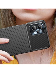 Thunder Case fodral för Motorola Moto G13 silikon pansarfodral svart