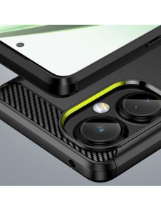 Carbon Case-fodral för OnePlus Nord CE 3 flexibelt silikon kolfodral svart