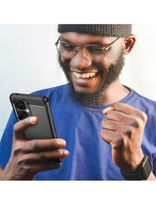 Carbon Case-fodral för OnePlus Nord CE 3 flexibelt silikon kolfodral svart