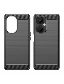 Carbon Case-fodral för OnePlus Nord CE 3 flexibelt silikon kolfodral svart