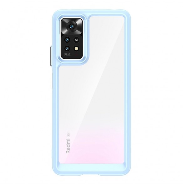 Outer Space Case för Xiaomi Poco X5 5G / Redmi Note 12 5G-fodral med en flexibel ram blå