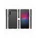 Carbon Case fodral för Sony Xperia 10 V flexibel silikon kolfodral svart