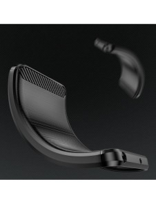 Carbon Case fodral för Sony Xperia 10 V flexibel silikon kolfodral svart