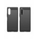 Carbon Case fodral för Sony Xperia 10 V flexibel silikon kolfodral svart