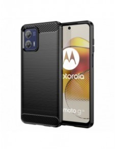 Kolfodral för Motorola Moto G73 5G flexibelt silikon kolfodral svart