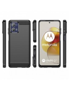 Kolfodral för Motorola Moto G73 5G flexibelt silikon kolfodral svart