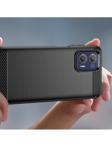 Kolfodral för Motorola Moto G73 5G flexibelt silikon kolfodral svart