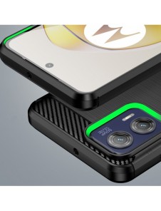 Kolfodral för Motorola Moto G73 5G flexibelt silikon kolfodral svart