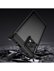Carbon Case Cover för Motorola Edge+ 2023 / Moto X40 Pro / Moto X40 Flexible Silikon Carbon Cover Black