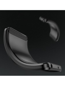 Carbon Case Cover för Motorola Edge+ 2023 / Moto X40 Pro / Moto X40 Flexible Silikon Carbon Cover Black