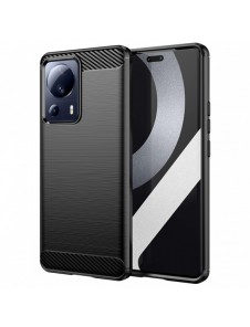 Carbon Case fodral för Xiaomi 13 Lite flexibel silikon kolfodral svart
