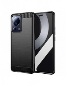 Carbon Case fodral för Xiaomi 13 Lite flexibel silikon kolfodral svart