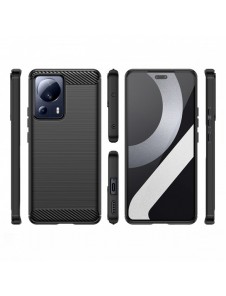 Carbon Case fodral för Xiaomi 13 Lite flexibel silikon kolfodral svart