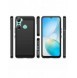 Carbon Case-fodral för Infinix Hot 12 Pro flexibelt silikon kolfodral svart