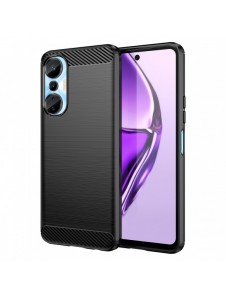 Carbon Case väska för Infinix Hot 20S flexibel silikon kolfodral svart